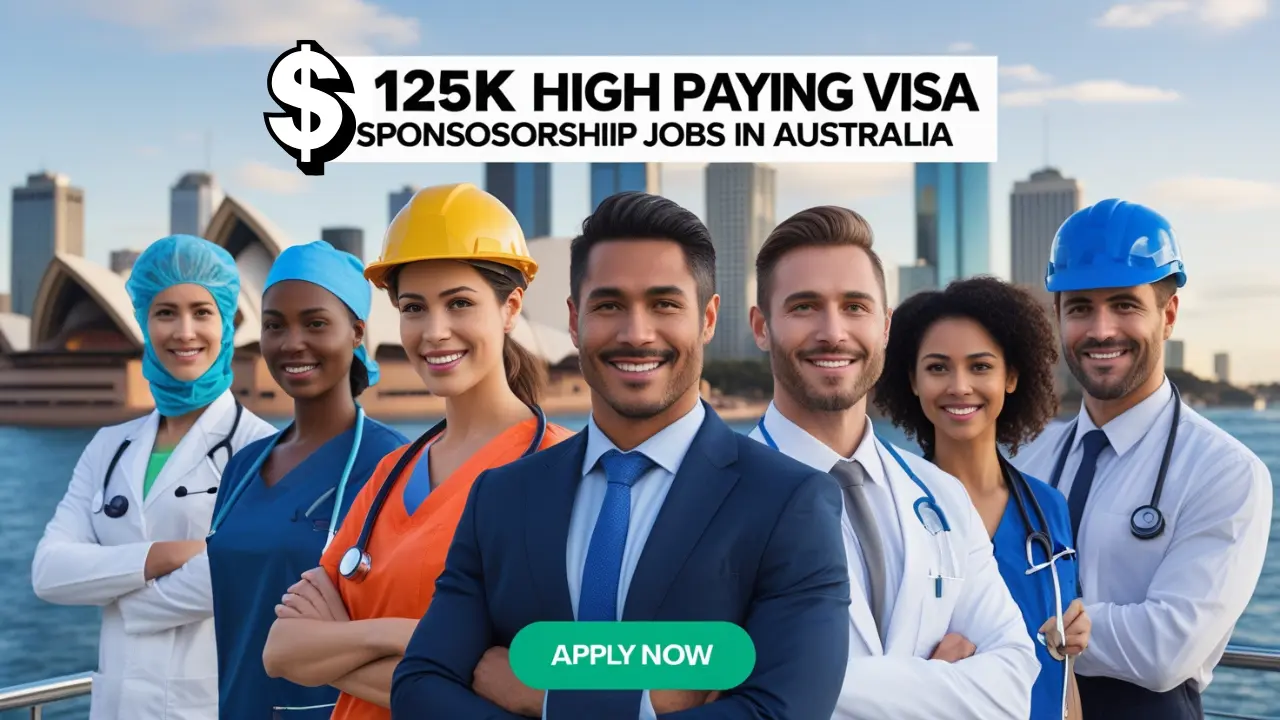 $125K High Paying VISA Sponsorship Jobs in Australia